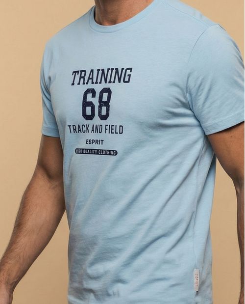 Camiseta de manga corta con estampado deportivo para mujer