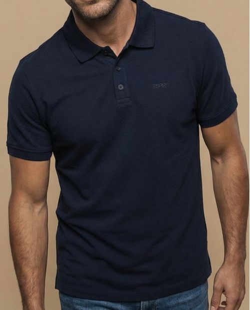 Polo manga corta en tejido piqué con logo bordado para hombre
