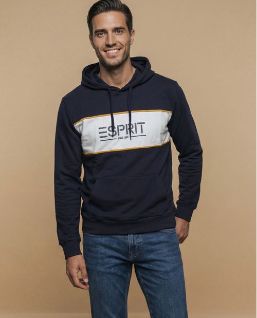 Sudadera con capucha y banda con logotipo ESPRIT para hombre
