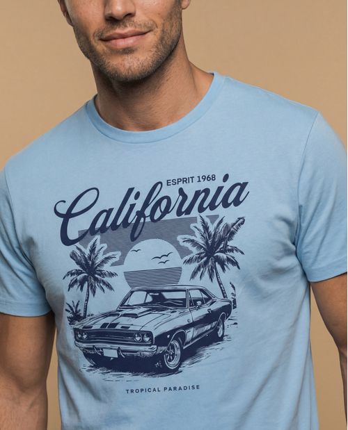 Camiseta manga corta con estampado California para hombre