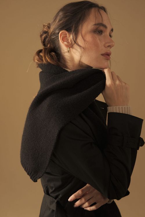 Bufanda rectangular en tejido de punto