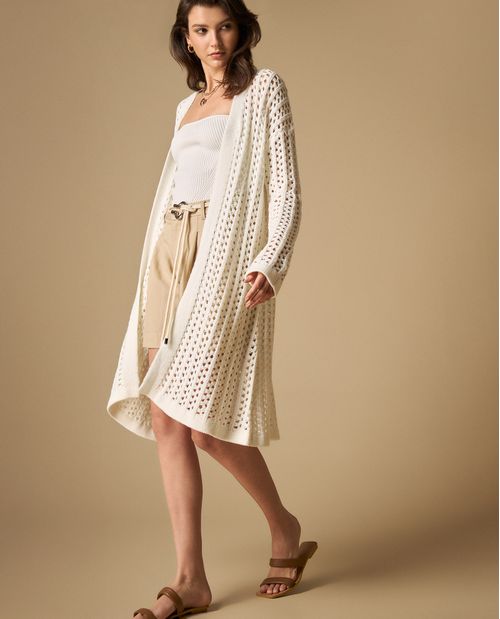 Kimono tejido largo calado