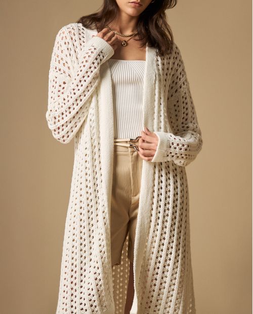 Kimono tejido largo calado