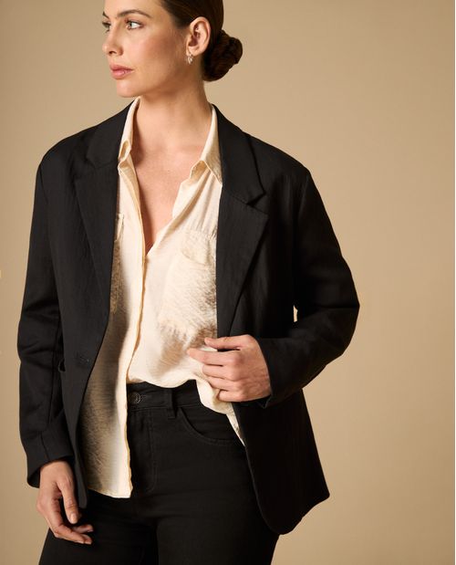 Camisa manga larga con estampado gráfico para mujer