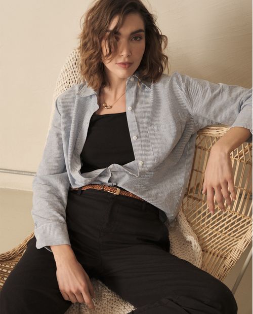 Camisa a rayas para mujer