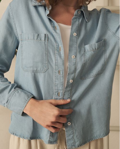 Camisa en denim para mujer