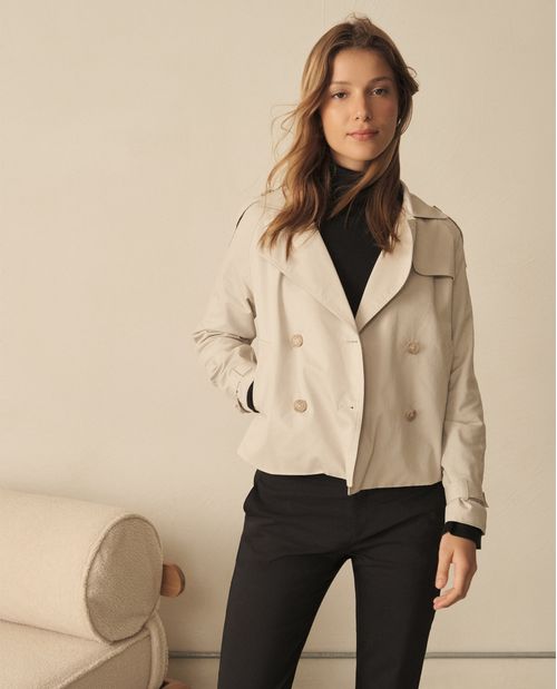 Chaqueta con cuello de solapa para mujer