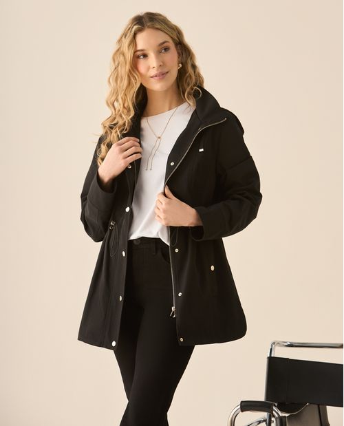 Chaqueta con capucha para mujer
