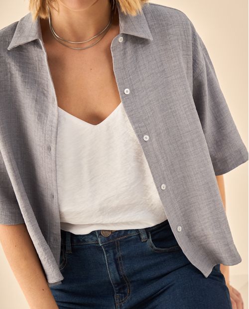 Camisa Oversized Manga Corta Premium