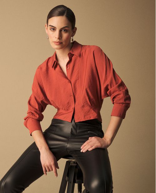 Camisa Roja Granero de Manga Larga