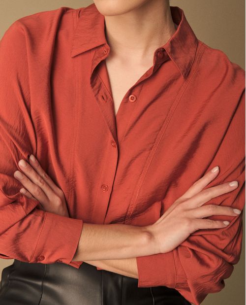 Camisa Roja Granero de Manga Larga