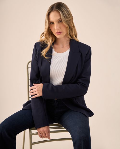 Blazer Azul Oscuro con Forro Interior