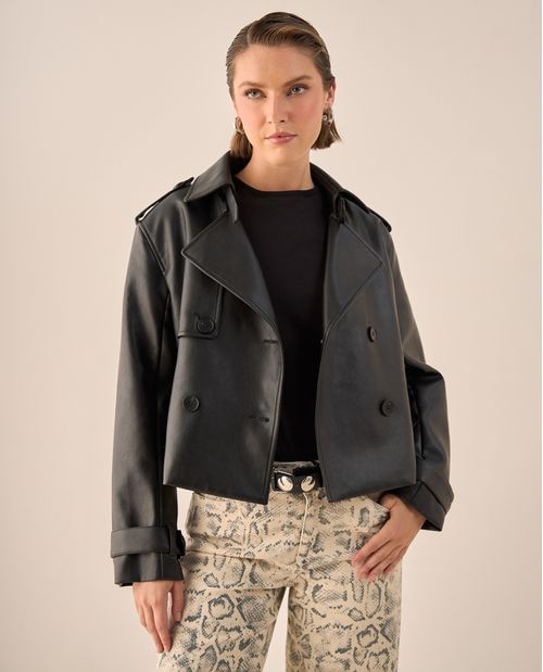 Trench Corto Negro