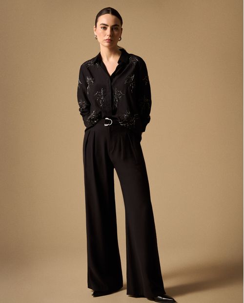 Pantalón Wide Leg con Cinturón