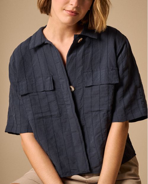 Camisa Textura Crinkle