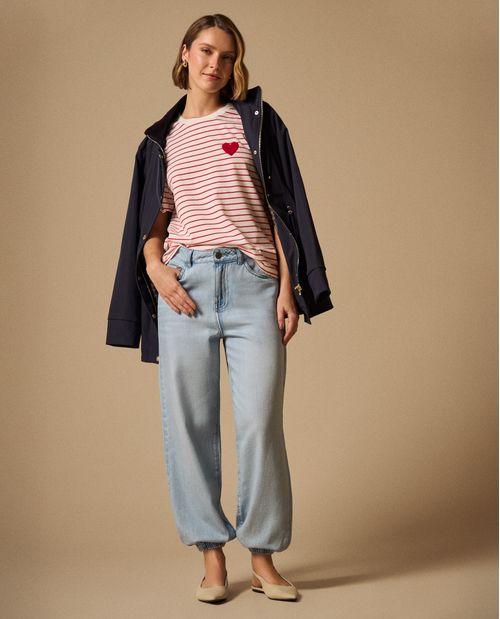 Jean Jogger Azul Claro con Puños Elásticos