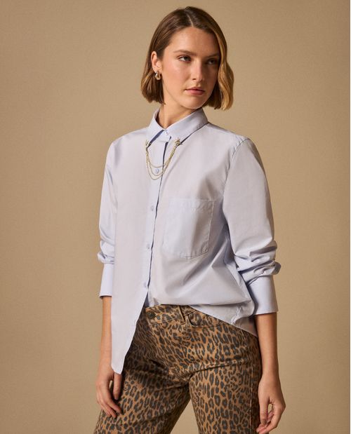 Camisa Azul Claro Manga Larga Premium