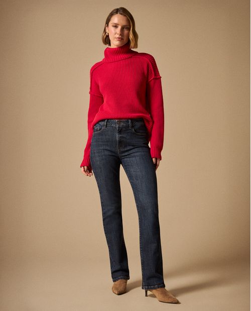 Jean Straight Azul Oscuro con Stretch Suave