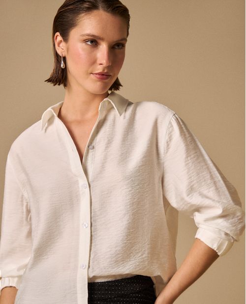 Camisa Blanca Clásica con Caída Premium