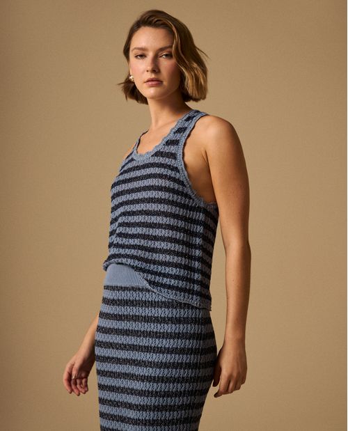 Camiseta Rayas con Detalles Metalizados