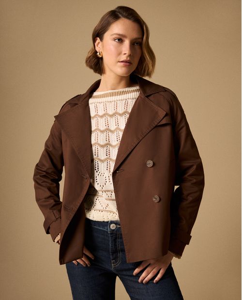 Chaqueta Café Mocca Doble Botonadura