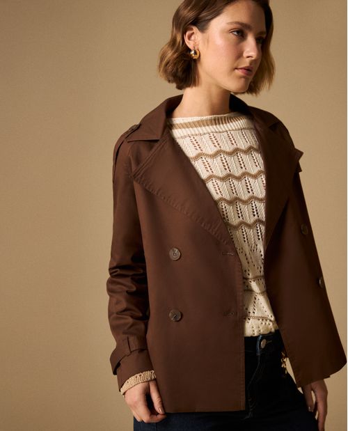 Chaqueta Café Mocca Doble Botonadura