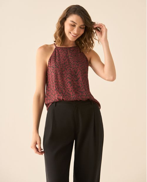 Camisa de animal print para mujer