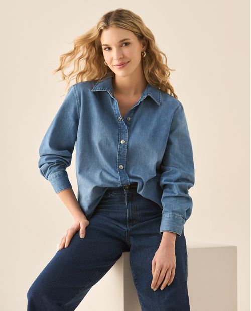 Camisa manga larga para mujer