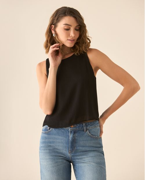 Camisa manga sisa con textura para mujer