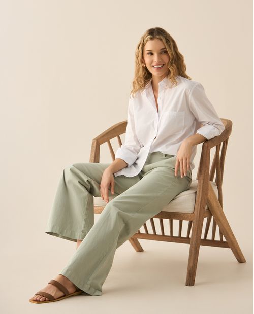 Pantalón bota recta clásico para mujer