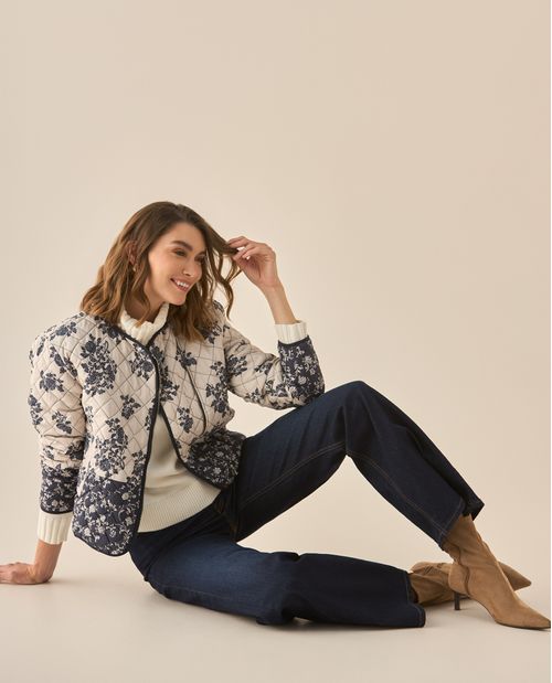 Jean Wide Leg tono medio para mujer