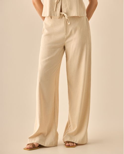 Pantalón tipo lino para mujer