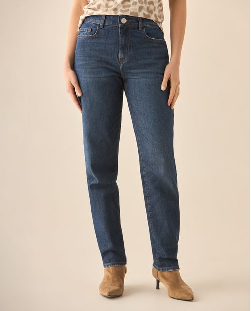 Jean tino medio cinco bolsillos para mujer