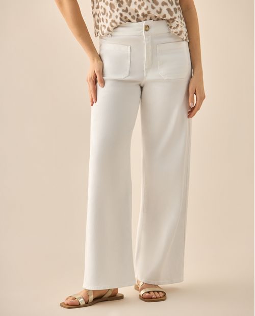 Jean Boot Cut en white denim para mujer