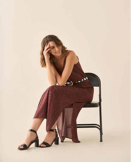 Vestido con estampado de animal print para mujer