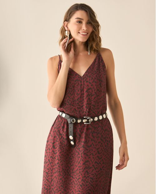 Vestido con estampado de animal print para mujer