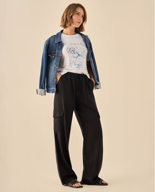 Pantalón Cargo con Cintura Elástica