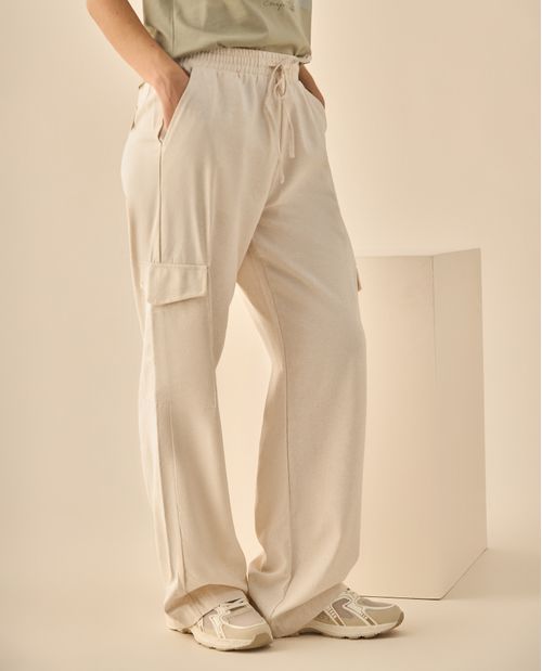 Pantalón Cargo con Cintura Elástica