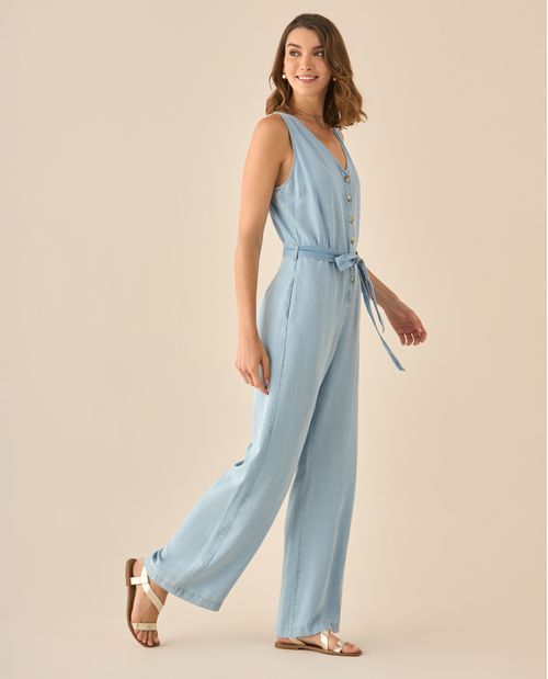 Enterizo largo manga sisa para mujer