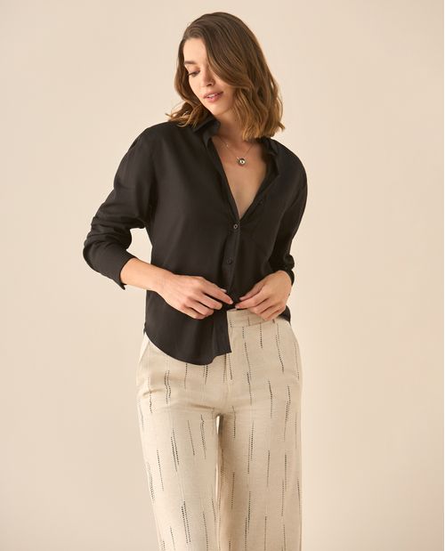 Camisa clásica manga larga para mujer