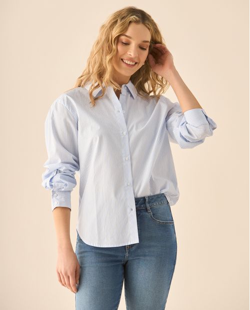 Camisa clásica de rayas para mujer