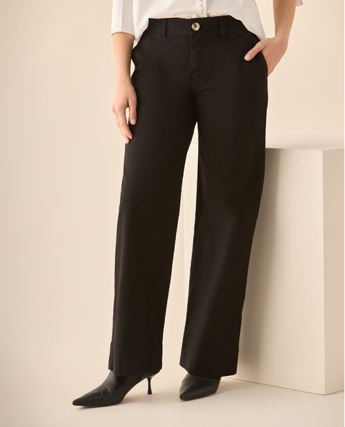 Pantalón clásico de silueta recta para mujer