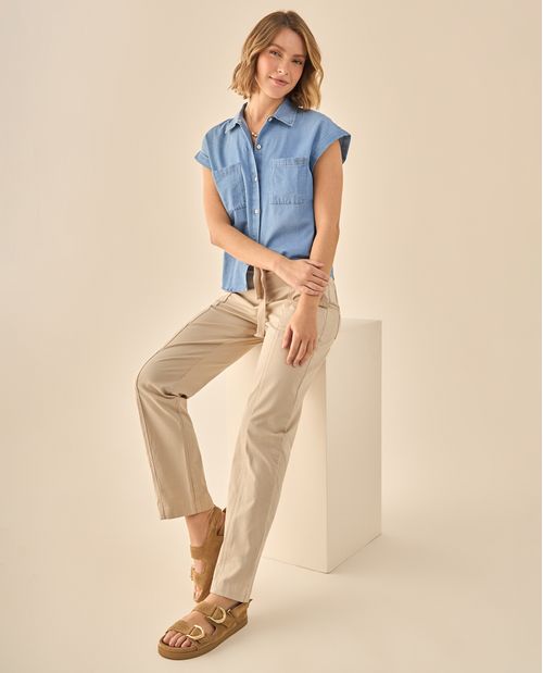 Pantalón Cargo con Cordón Ajustable