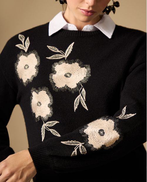 Chaleco tejido cuello media perilla