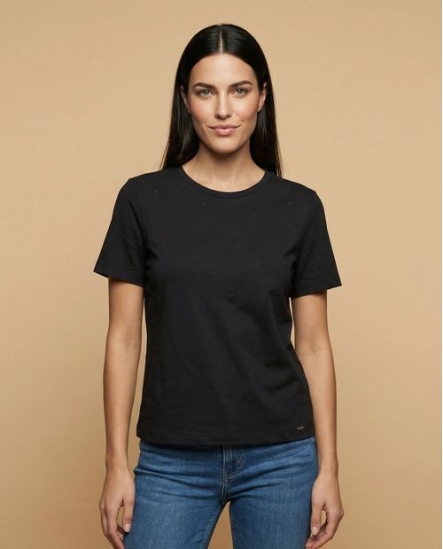 Camiseta básica cuello redondo manga corta