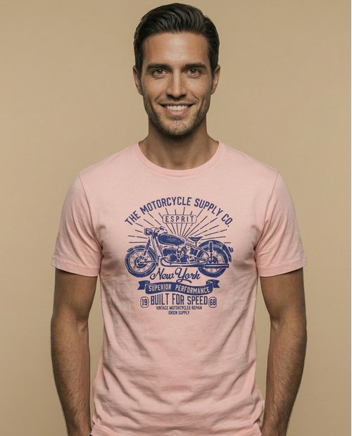 Camiseta estampada con motocicleta