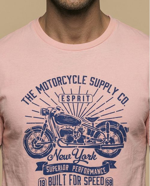 Camiseta estampada con motocicleta