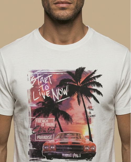 Camiseta básica manga corta fit regular