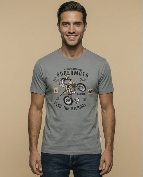 Camiseta estampada con gráfico de motocross