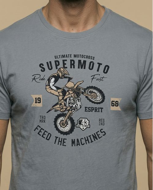 Camiseta estampada con gráfico de motocross